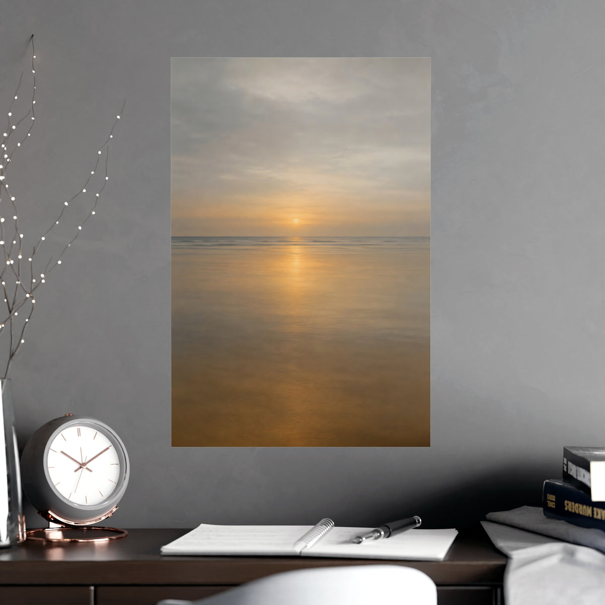 Wet Sand — wet sand, shown framed on a wall