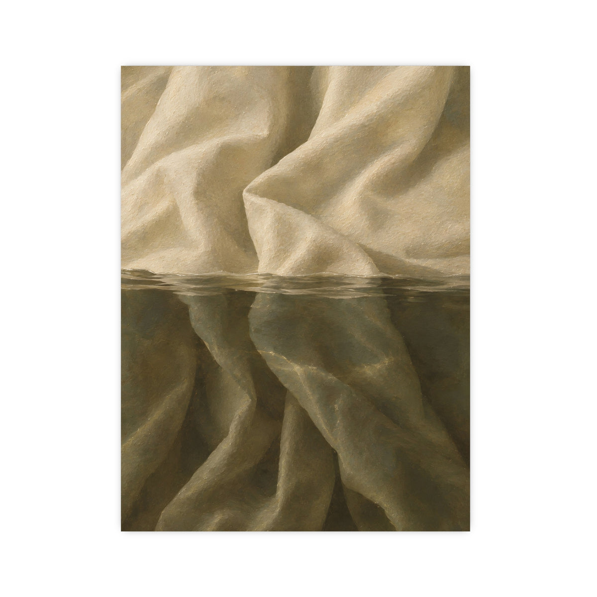 Wo es das Wasser Berührt | Textil-Studie | Kunstdruck