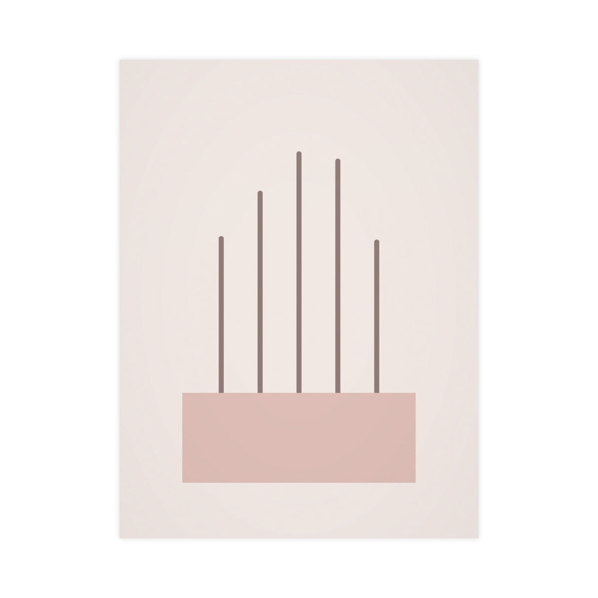 Dusty Rose Lines Wall Art — lines in a dusty rose palette, 18x24 in print