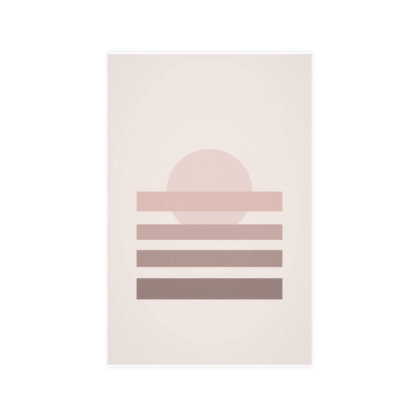 Dusty Rose Sunset Landscape Wall Art | Living Room Print