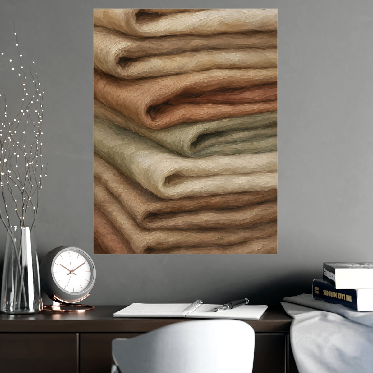 Folded Stack — folded stack, shown framed on a wall