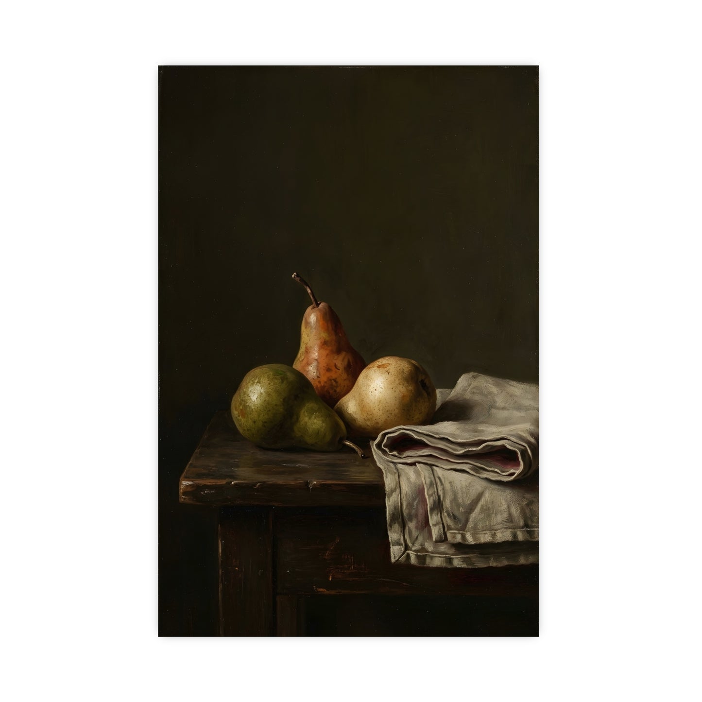 Three Pears — three pears, 18x24 in print