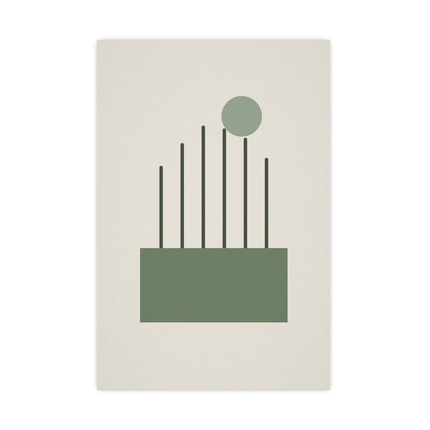 Sage Neutral Lines Boho Wall Art | Living Room Print