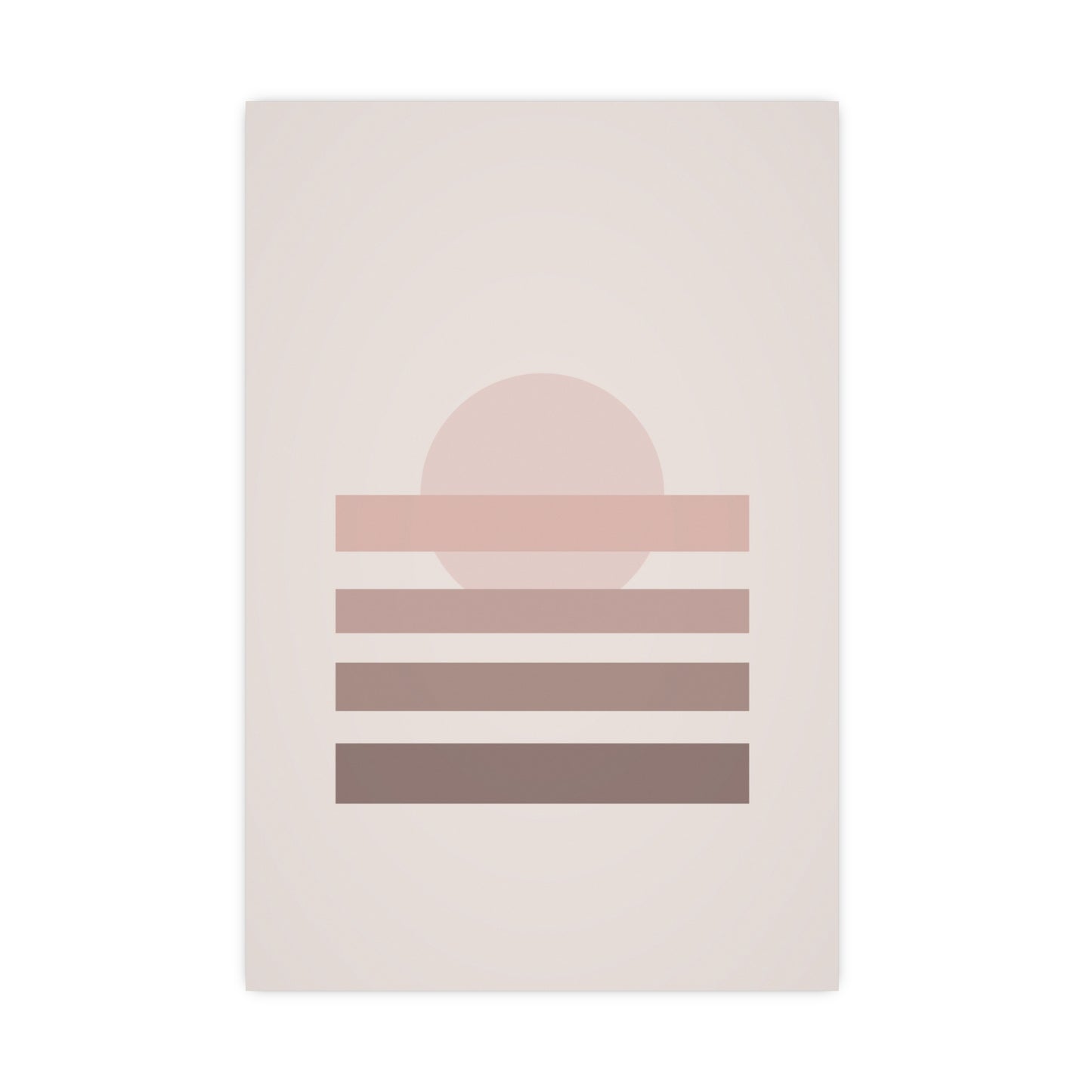 Dusty Rose Sunset Landscape Wall Art | Living Room Print