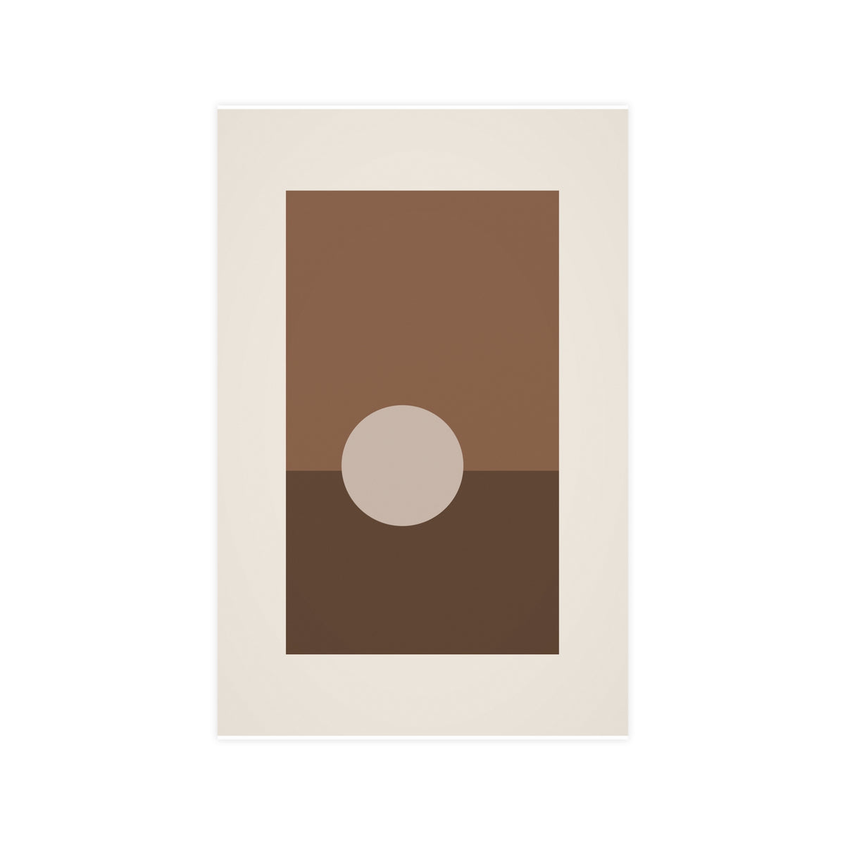 Sand Clay Sun Landscape Wall Art — sun landscape in a sand clay palette, 11x17 in print