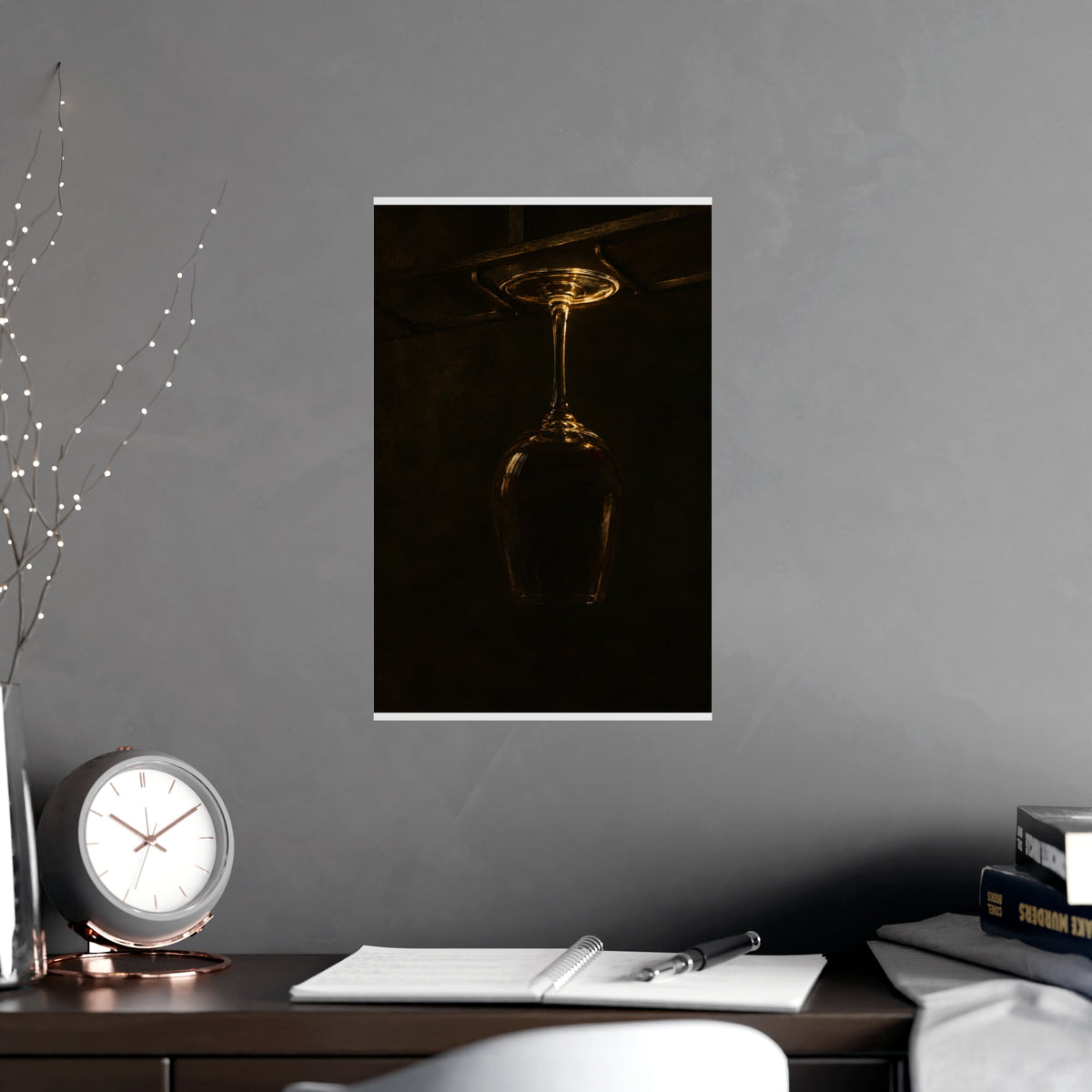 Upside Down — upside down, shown framed on a wall