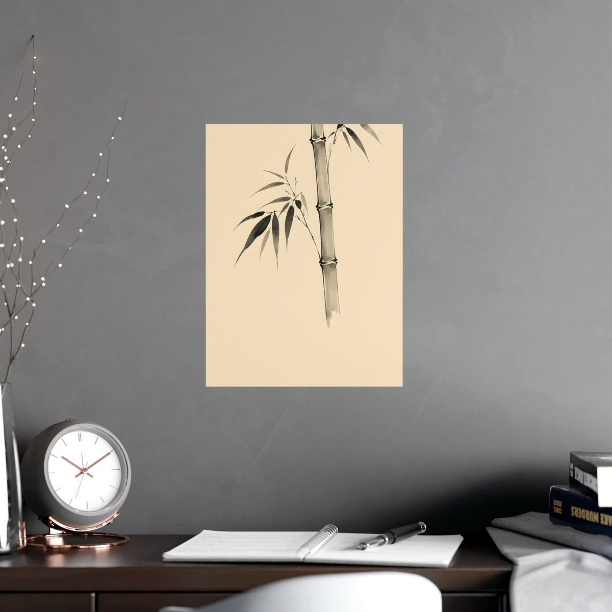 Bamboo — bamboo, shown framed on a wall