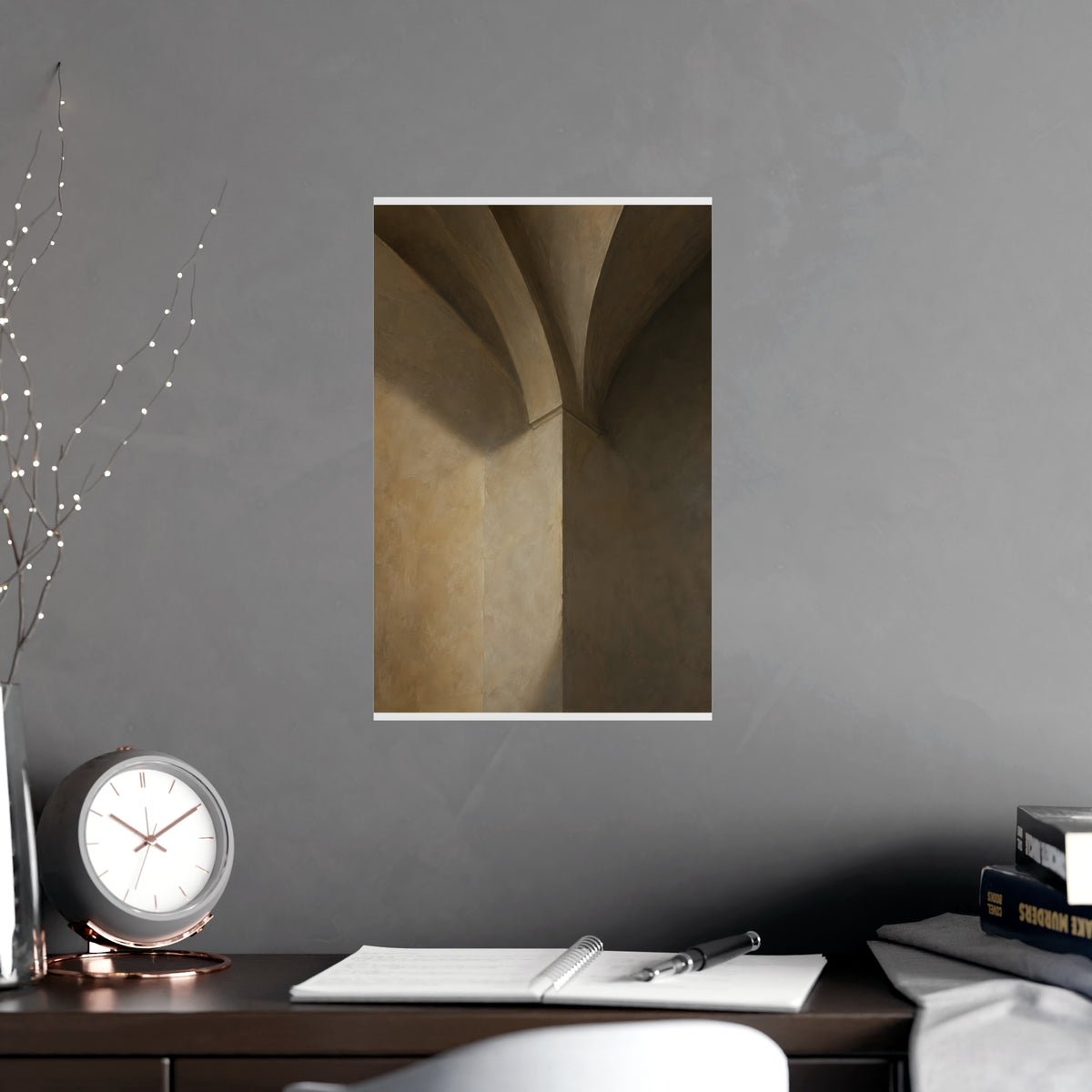 Vaulted Ceiling — vaulted ceiling, shown framed on a wall