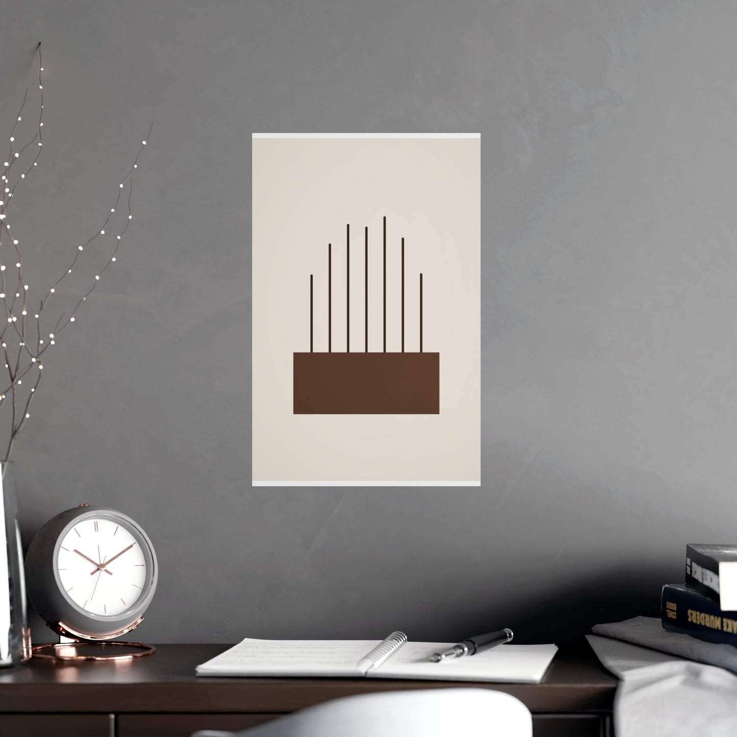 Sand Clay Lines Wall Art | Bedroom Print