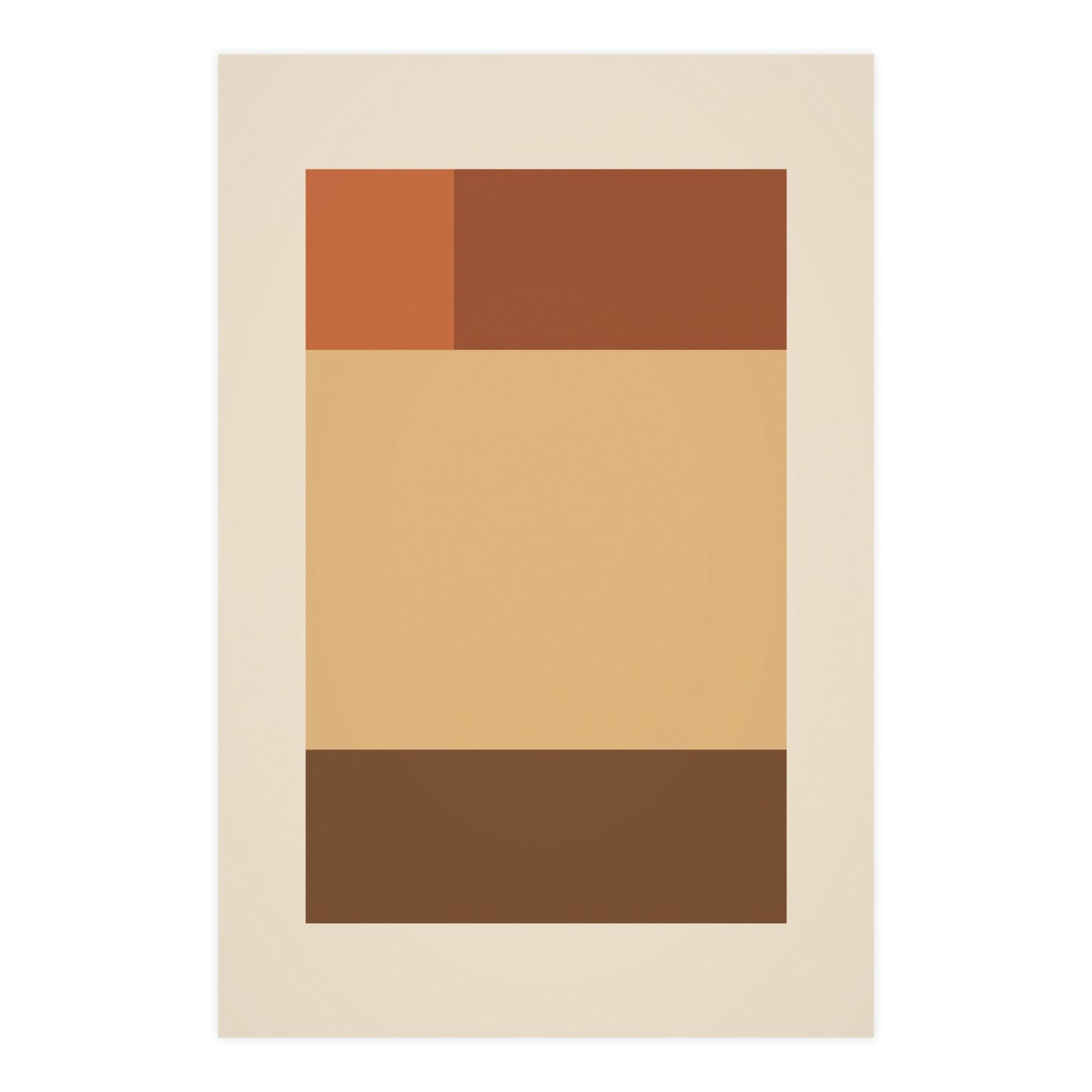 Muted 70s Blocks Retro Wall Art | Living Room Print