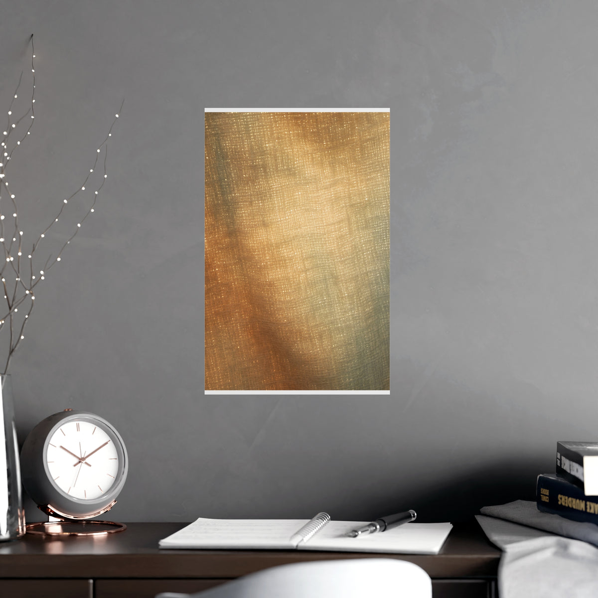 Weave against the Light — weave against the light, shown framed on a wall