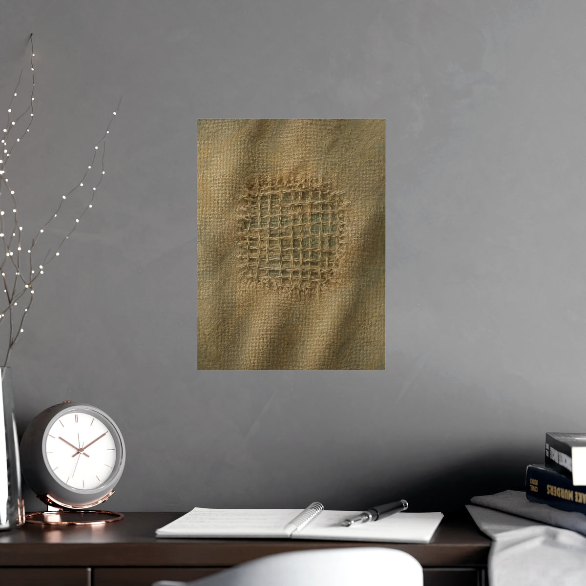 The Mend — the mend, shown framed on a wall