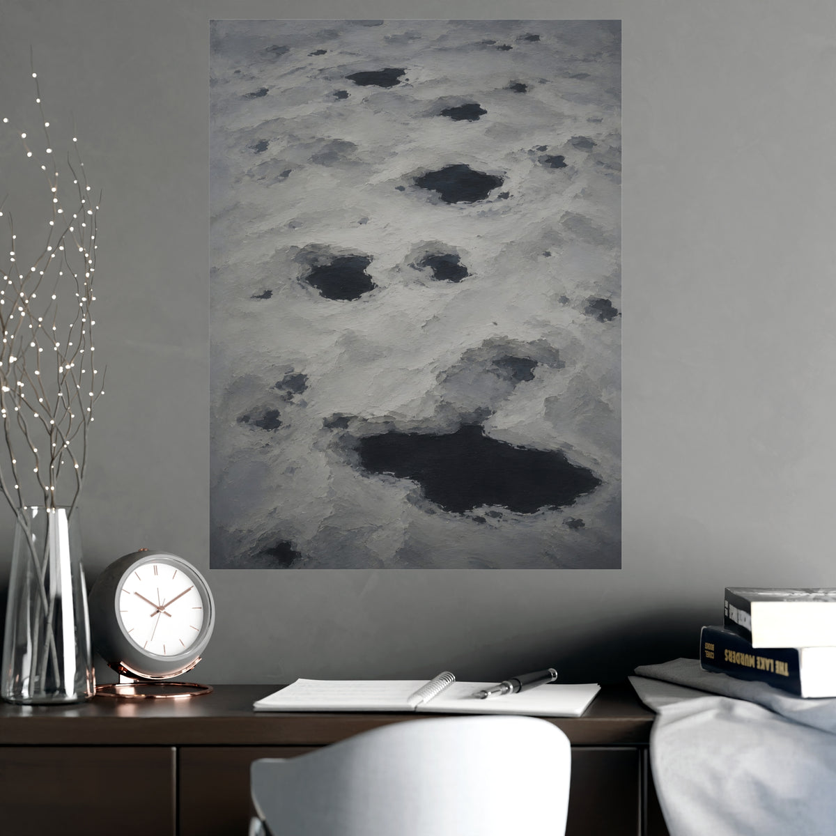Tarns from Above — tarns from above, shown framed on a wall