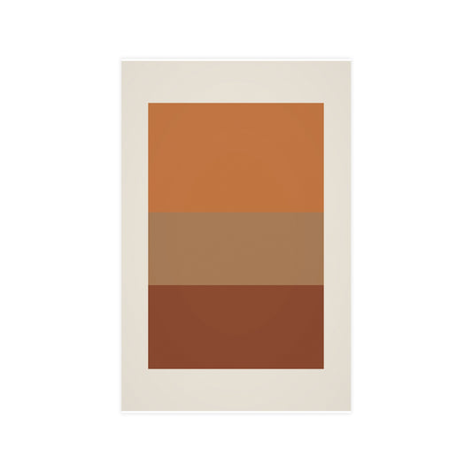 Warm Earth Blocks Boho Wall Art — blocks in a warm earth palette, 11x17 in print