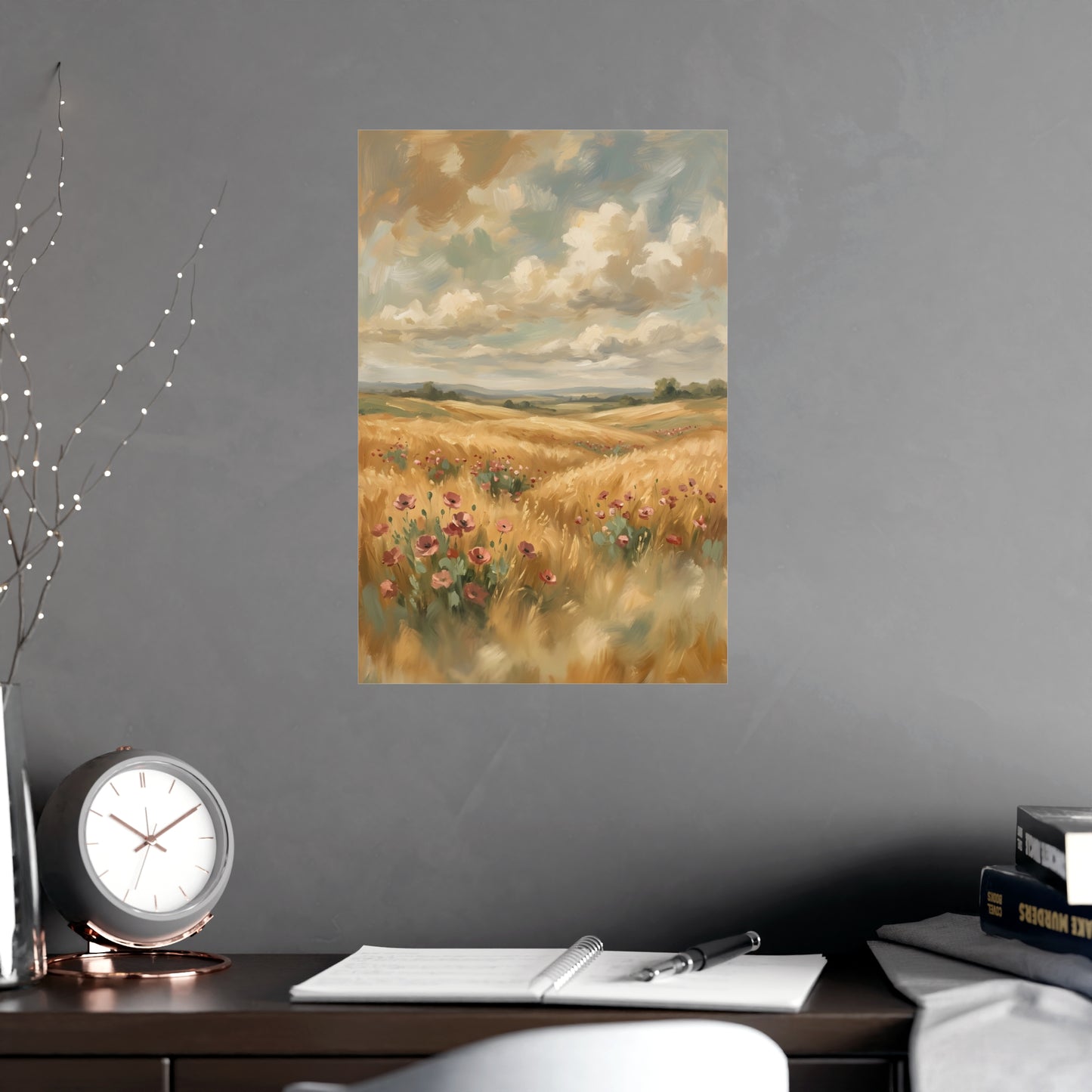 Coquelicots dans les blés | Affiche Murale Romantique | Peinture
