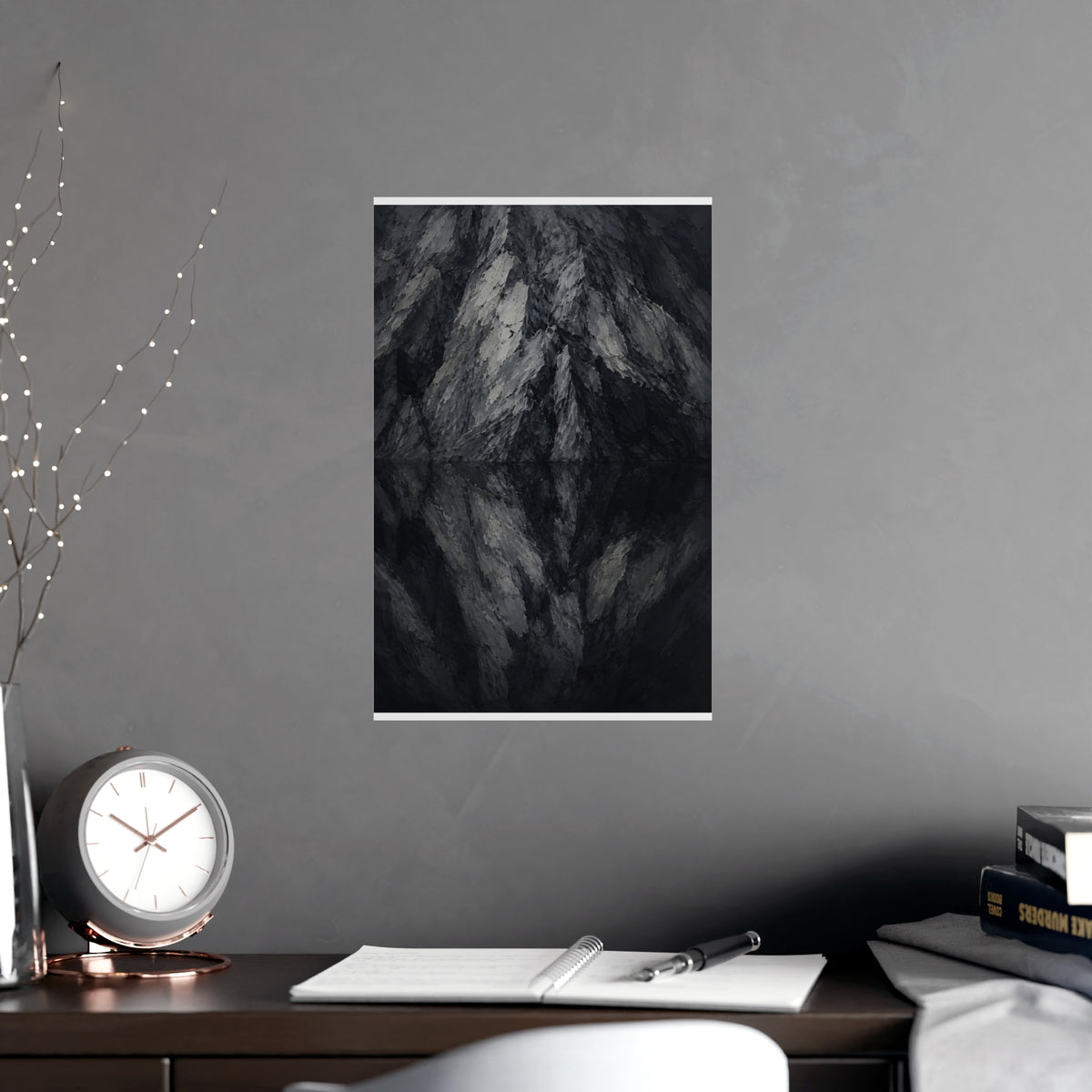 Still Water — still water, shown framed on a wall