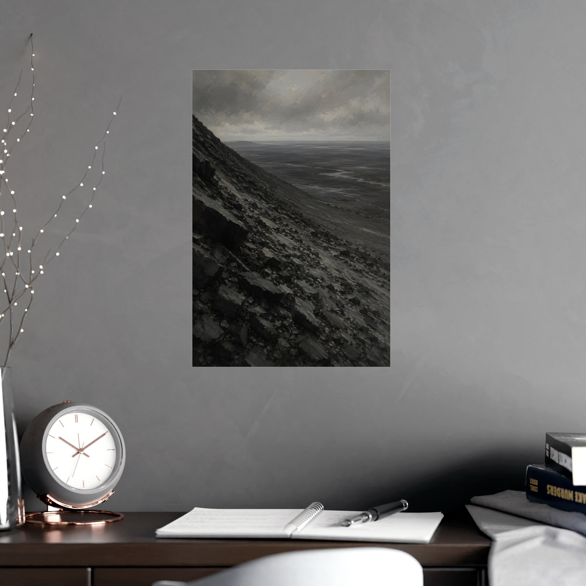 Scree Slope — scree slope, shown framed on a wall
