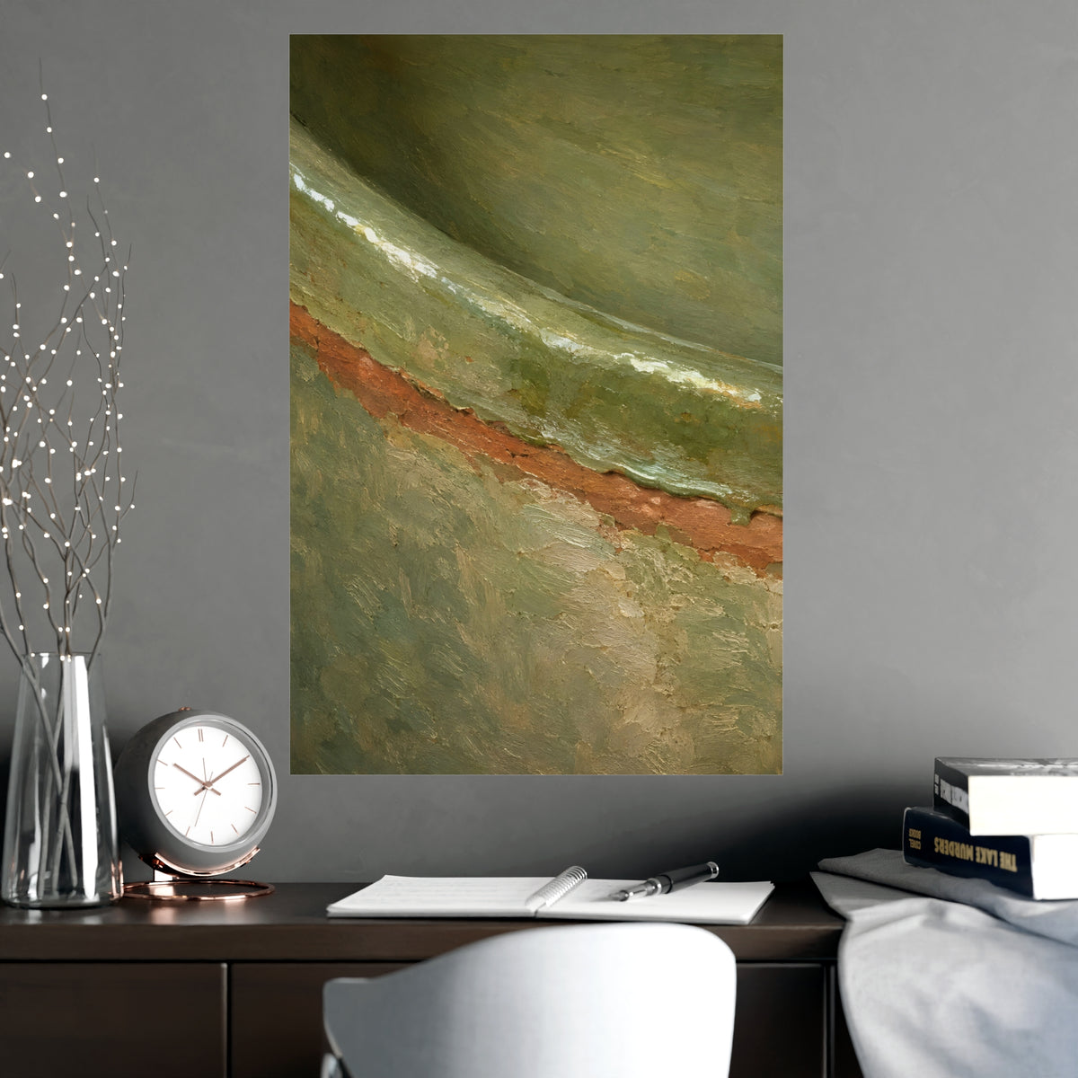 Close on the Glaze — close on the glaze, shown framed on a wall