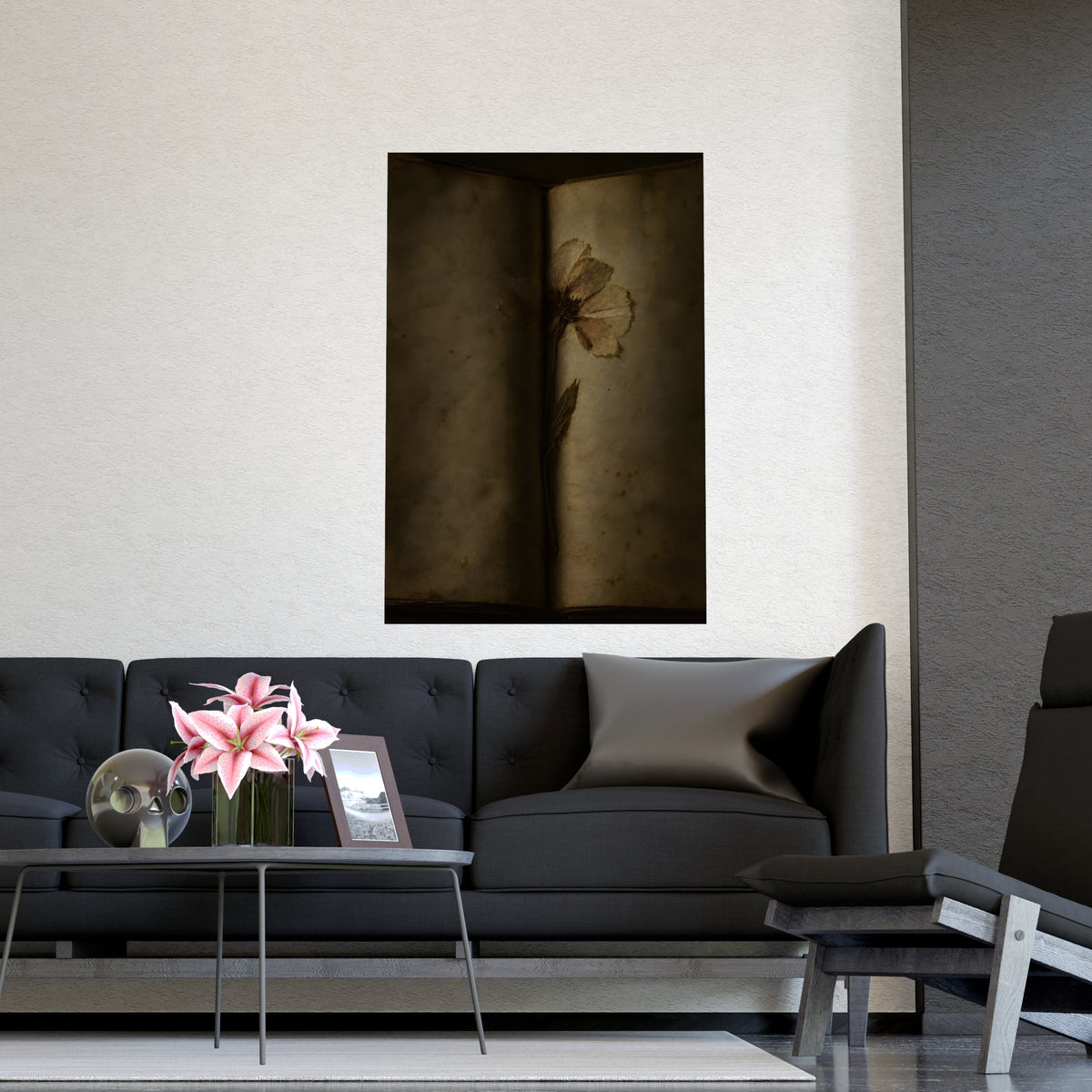 Pressed Flat — pressed flat, shown framed on a wall