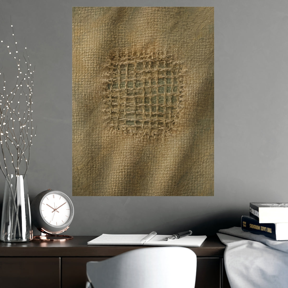 The Mend — the mend, shown framed on a wall