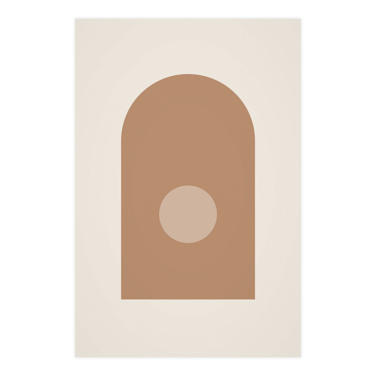 Sand Clay Arch Modern Wall Art — arch in a sand clay palette, 24x36 in print