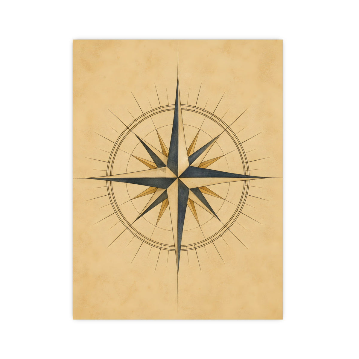 Compass Rose — compass rose, 12x16 in print