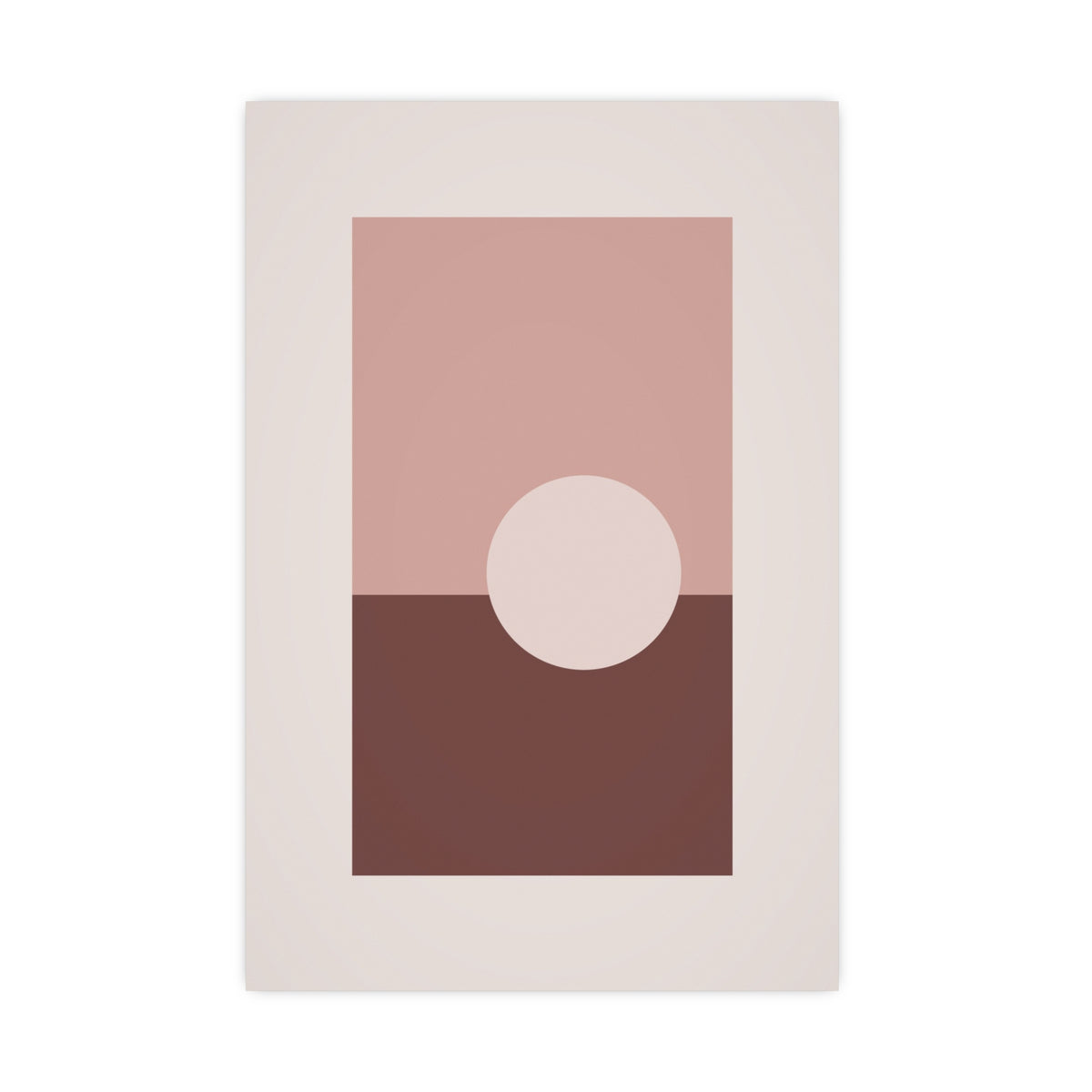 Dusty Rose Sun Landscape Wall Art — sun landscape in a dusty rose palette, 16x24 in print