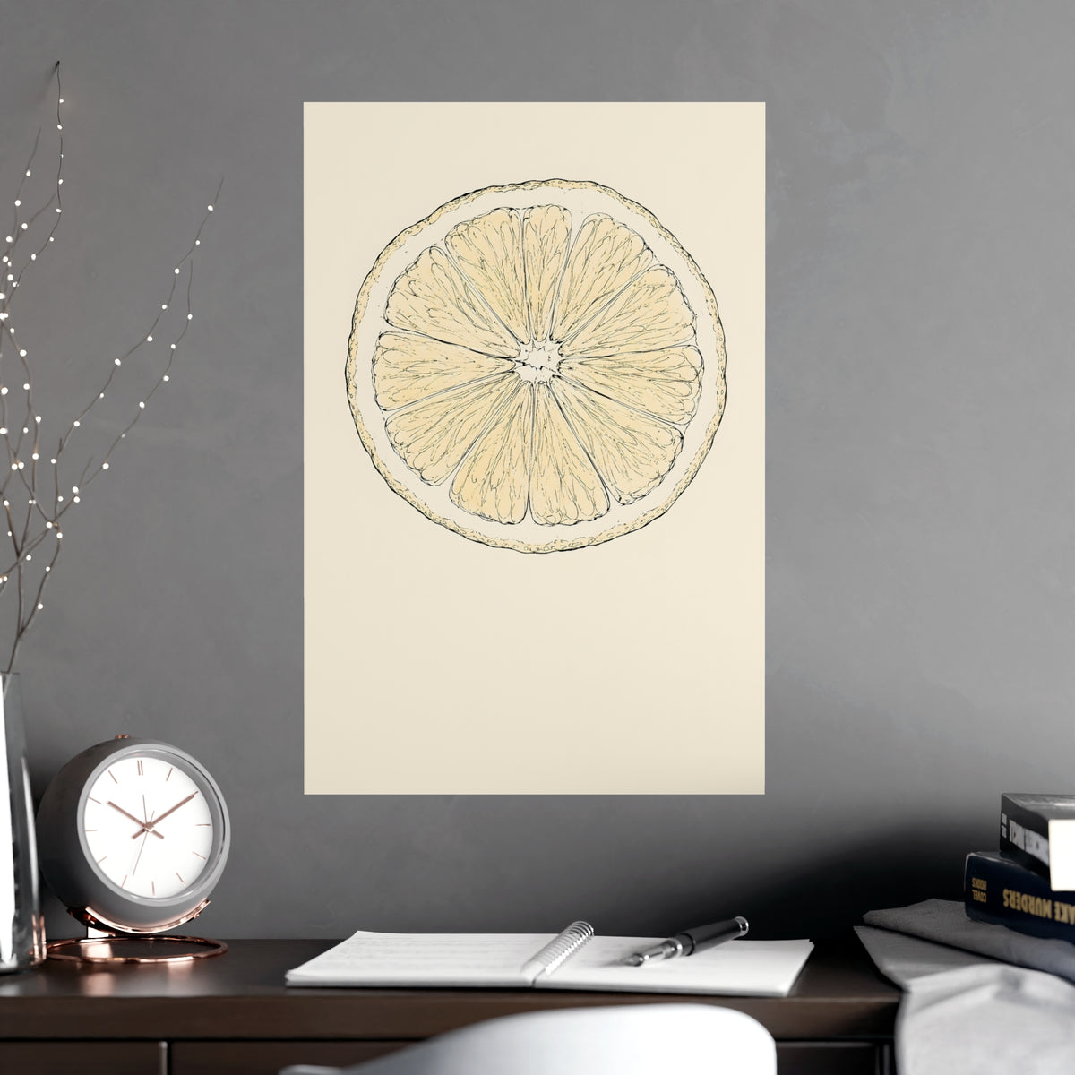 Citrus, Halved — citrus, halved, shown framed on a wall