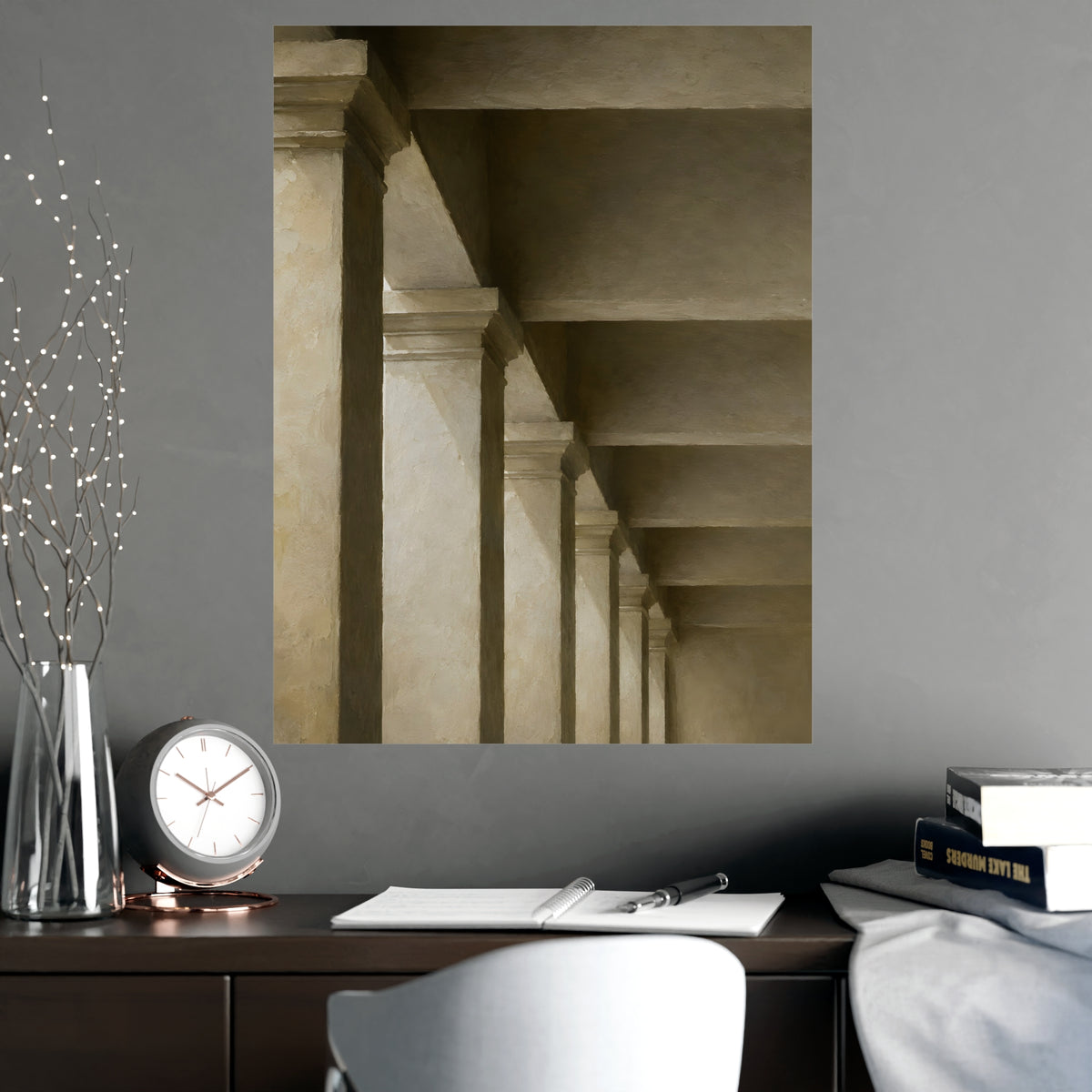 Colonnade — colonnade, shown framed on a wall