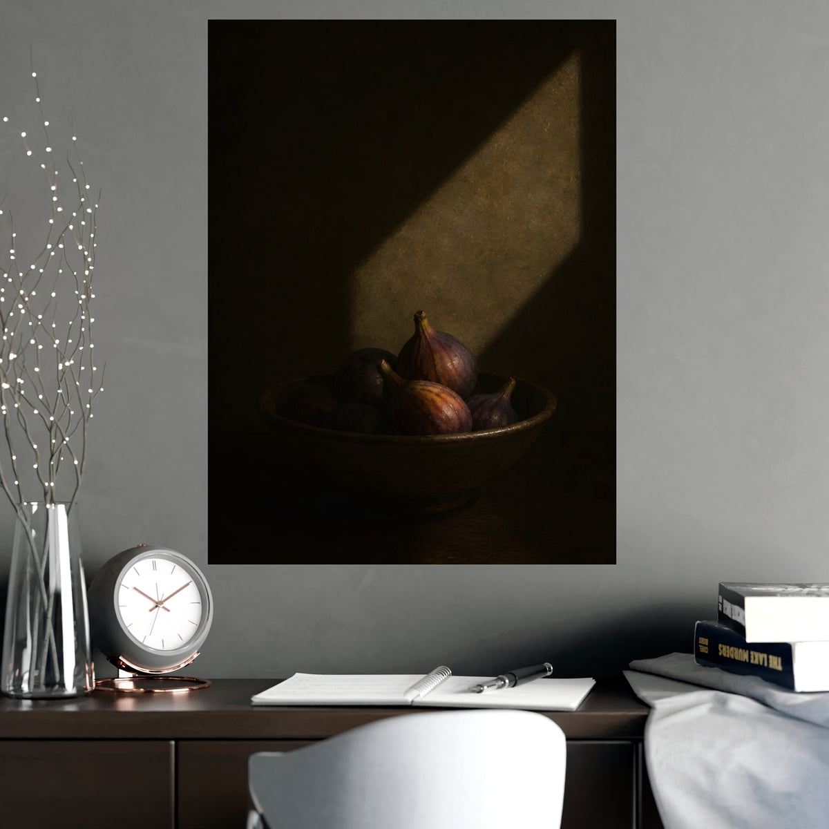 A Slit of Light — a slit of light, shown framed on a wall