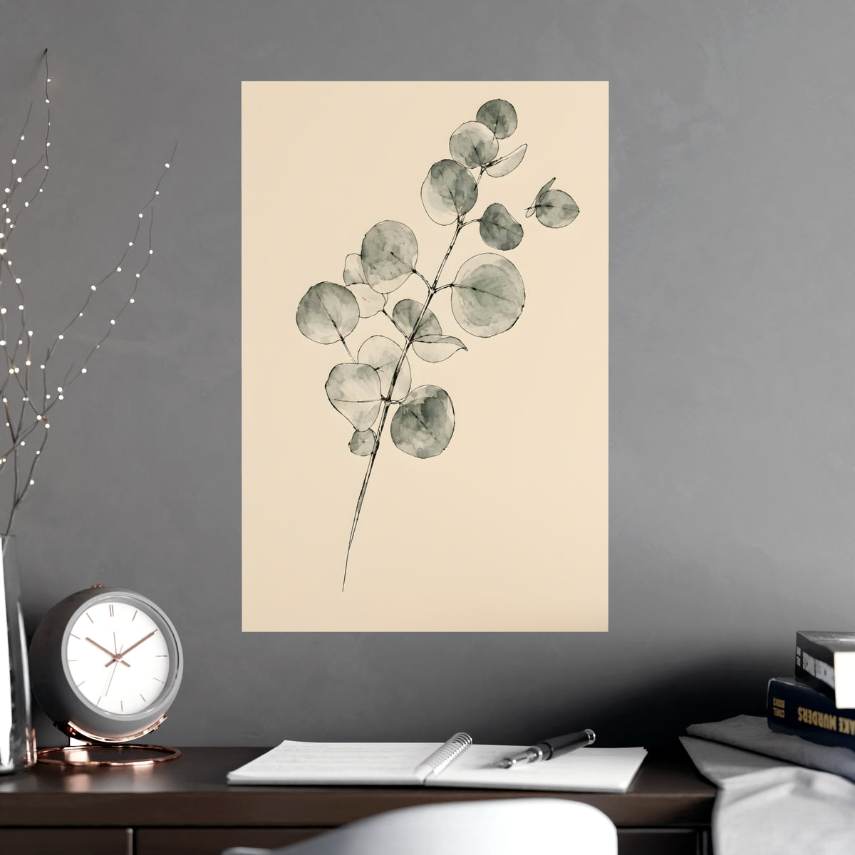 Eucalyptus — eucalyptus, shown framed on a wall