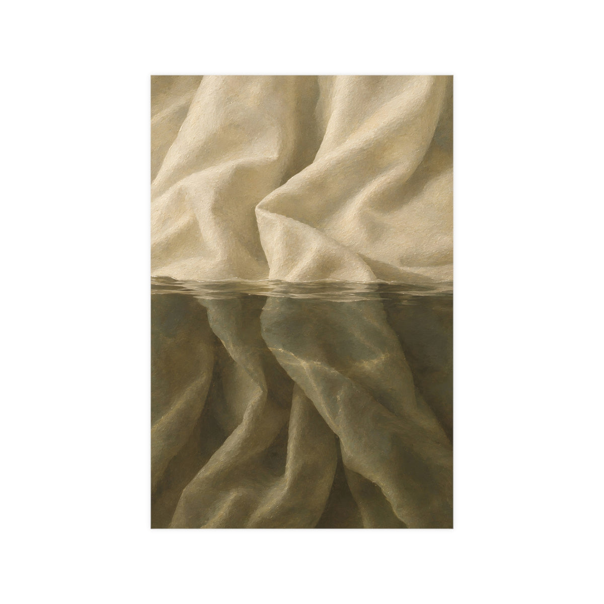 Wo es das Wasser Berührt | Textil-Studie | Kunstdruck