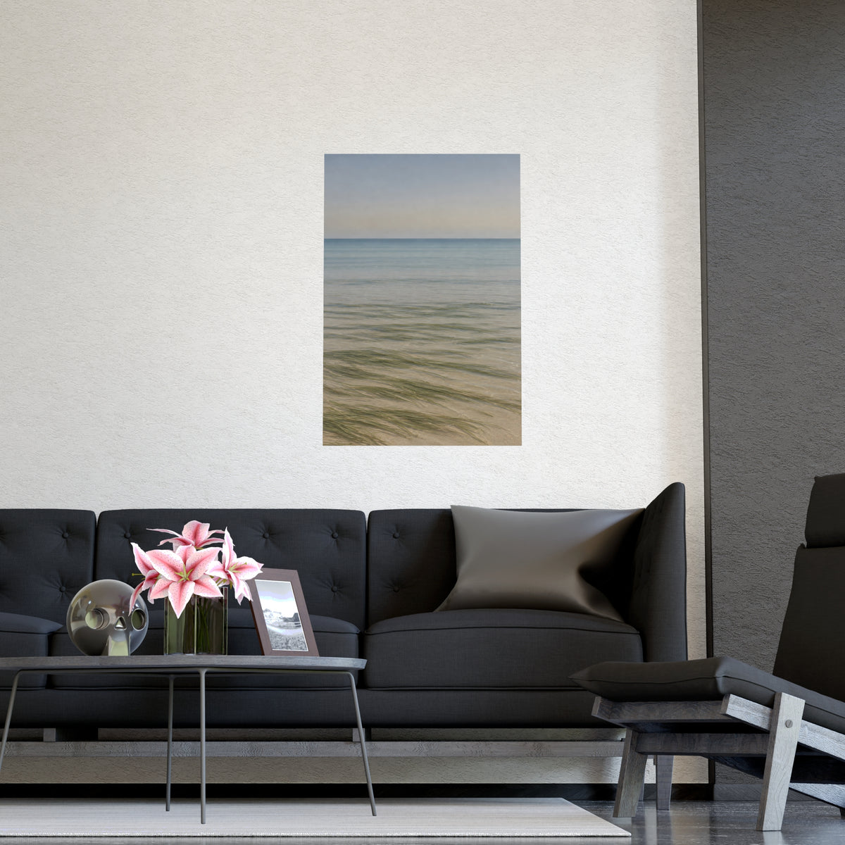 Combed by the Tide — combed by the tide, shown framed on a wall