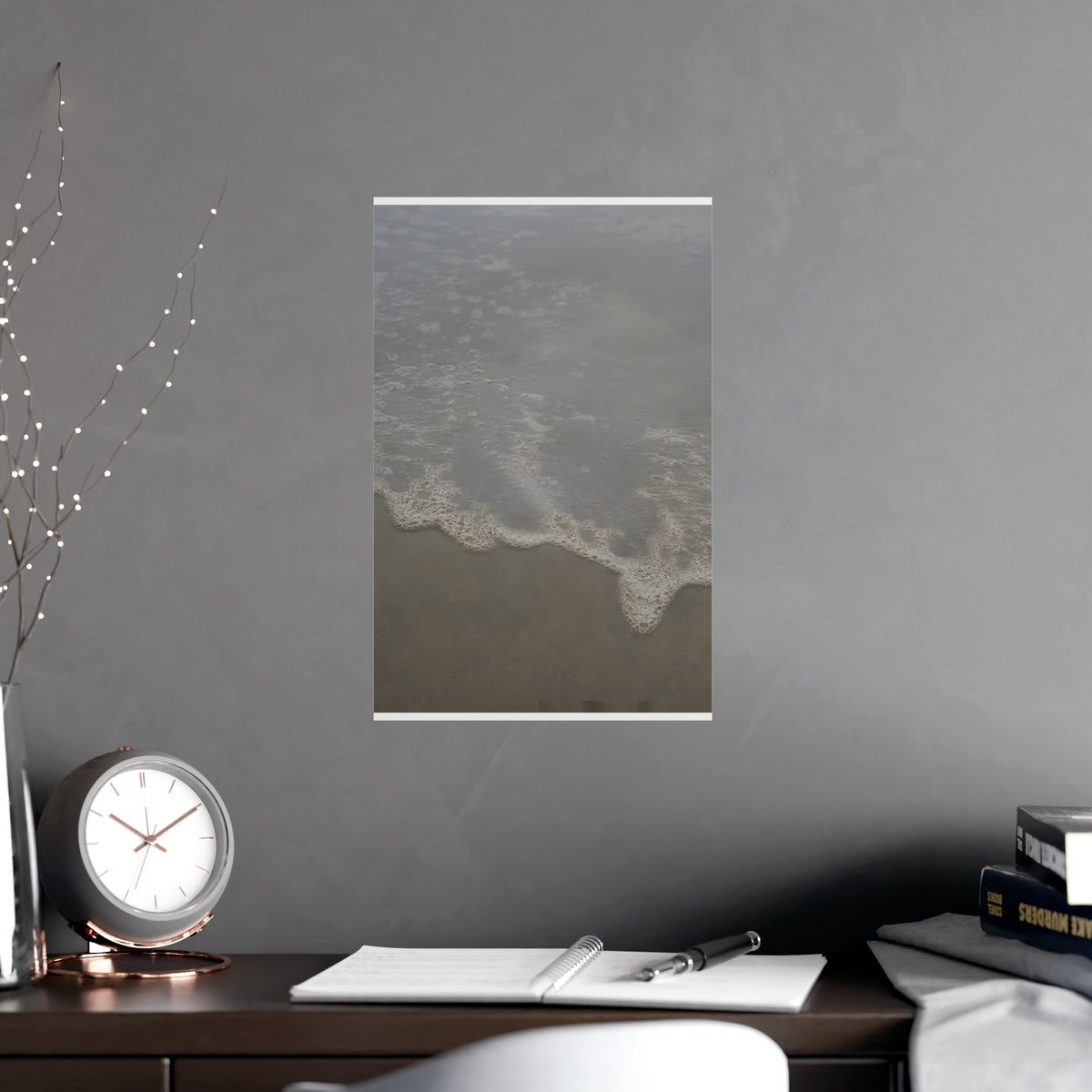 Foam, Close — foam, close, shown framed on a wall