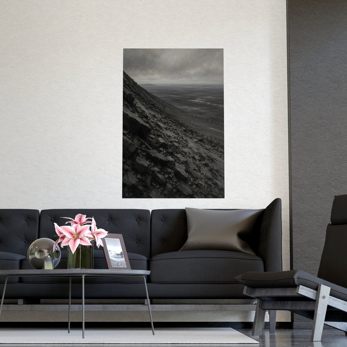 Scree Slope — scree slope, shown framed on a wall