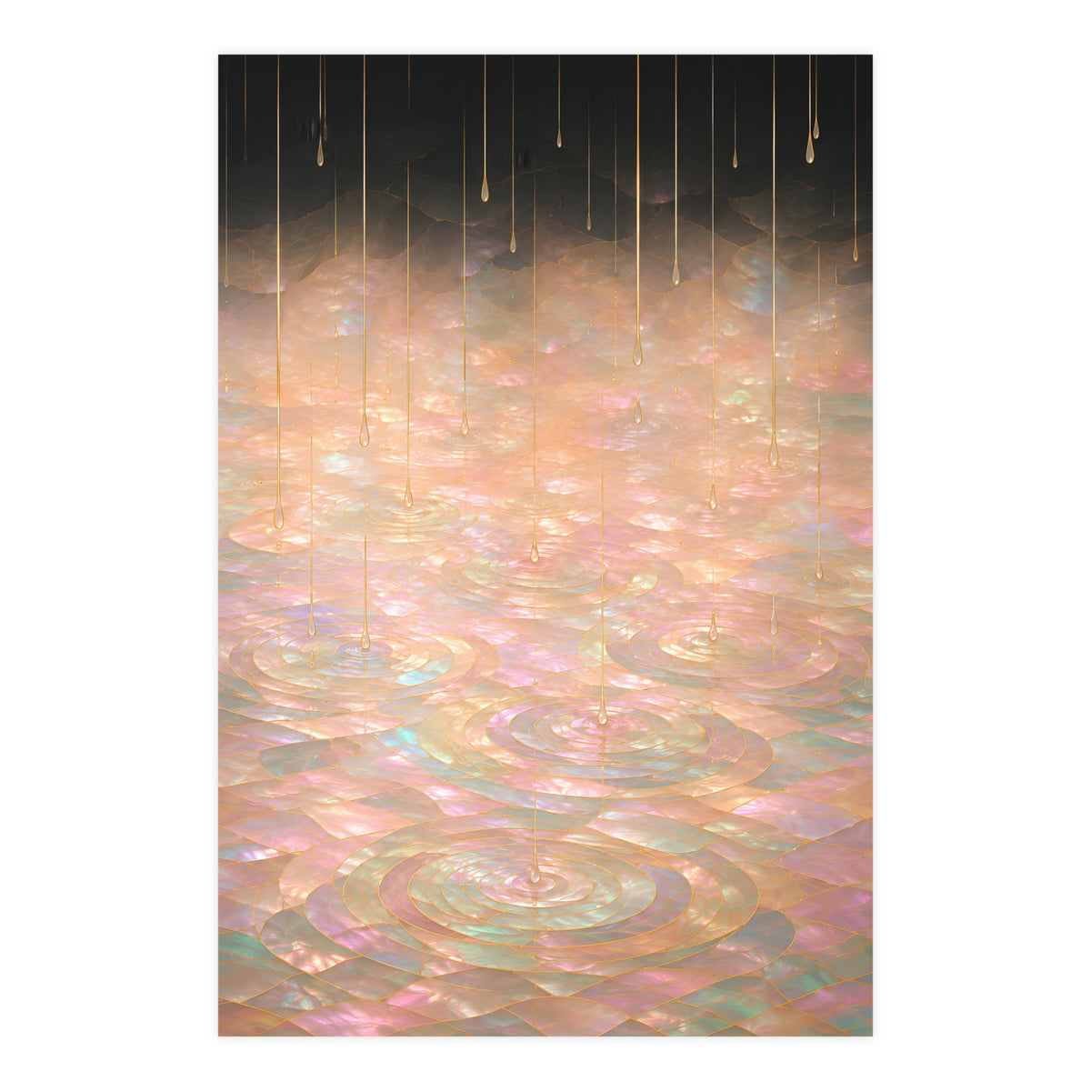 Rain on Still Water — rain on still water, 24x36 in print