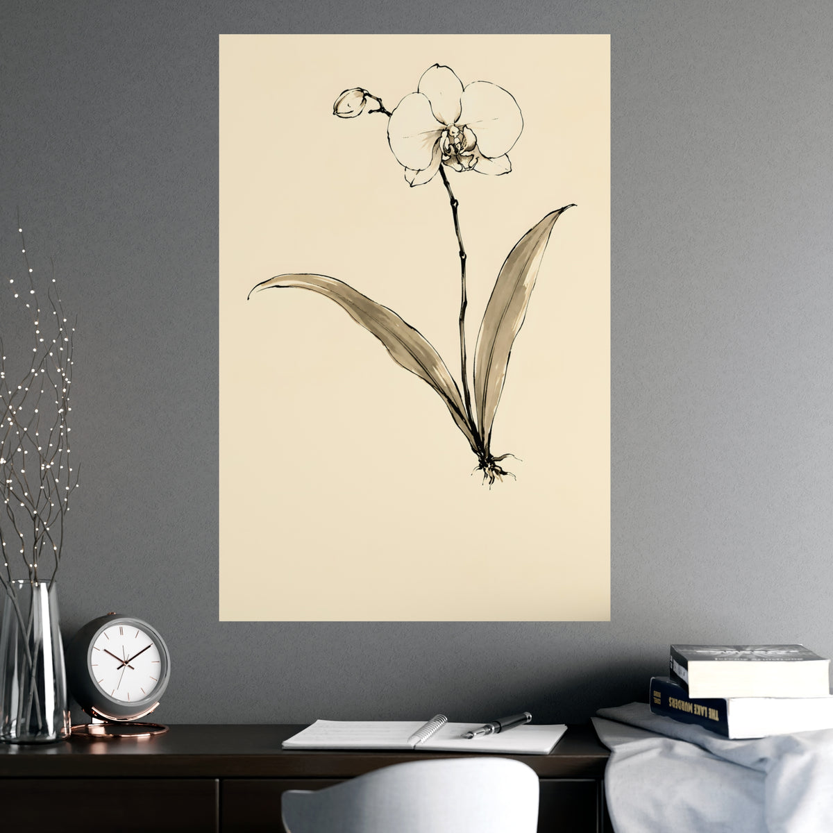 Orchid — orchid, shown framed on a wall
