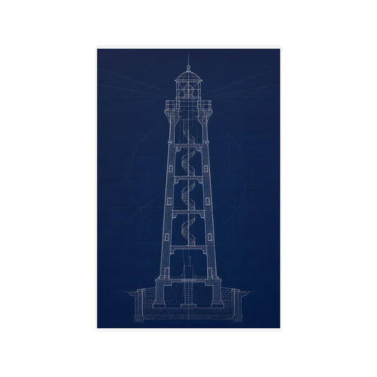 Lighthouse, in Section — lighthouse, in section, 11x17 in print