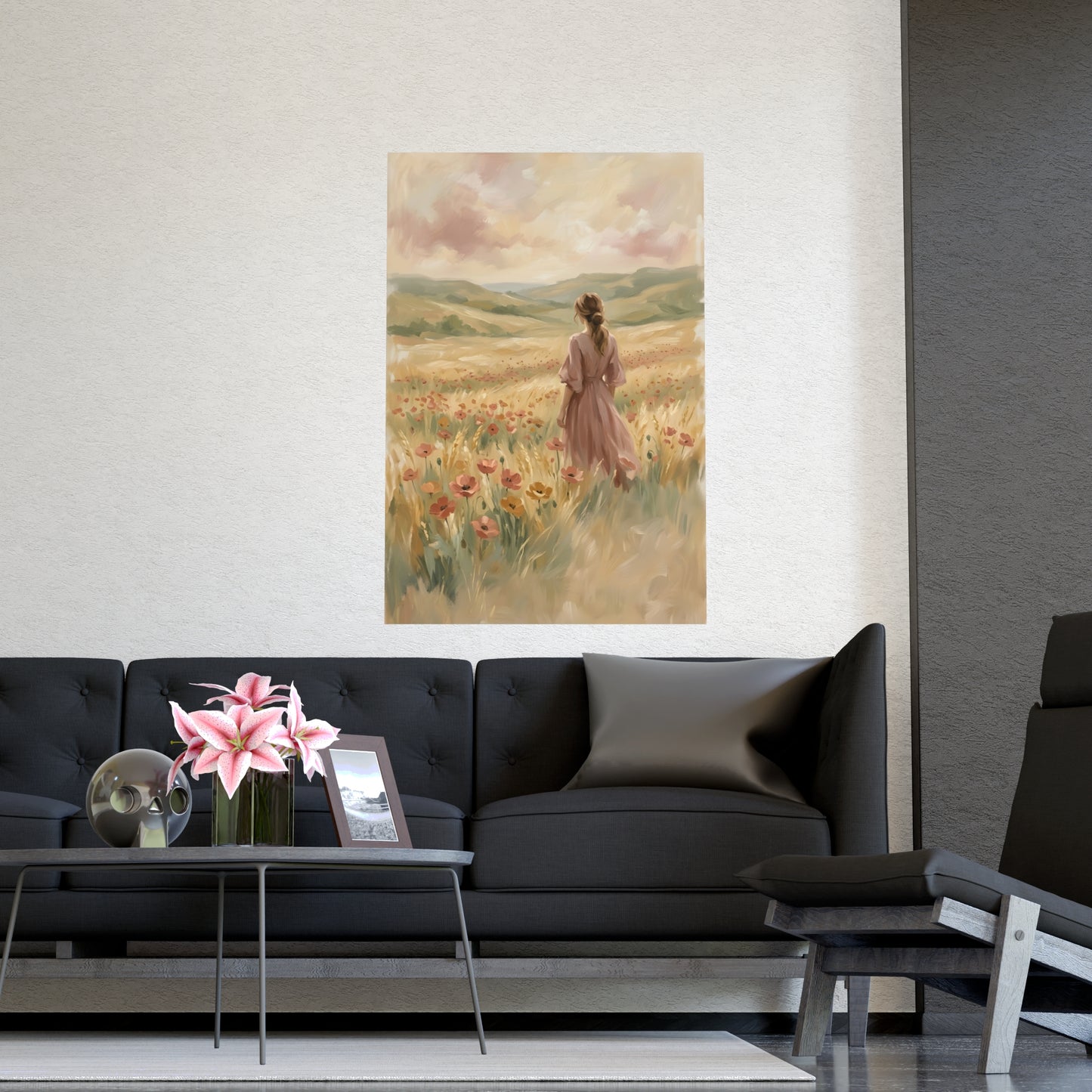 Looking to the Hills | Romantic Oil Painting Print | Wall Art