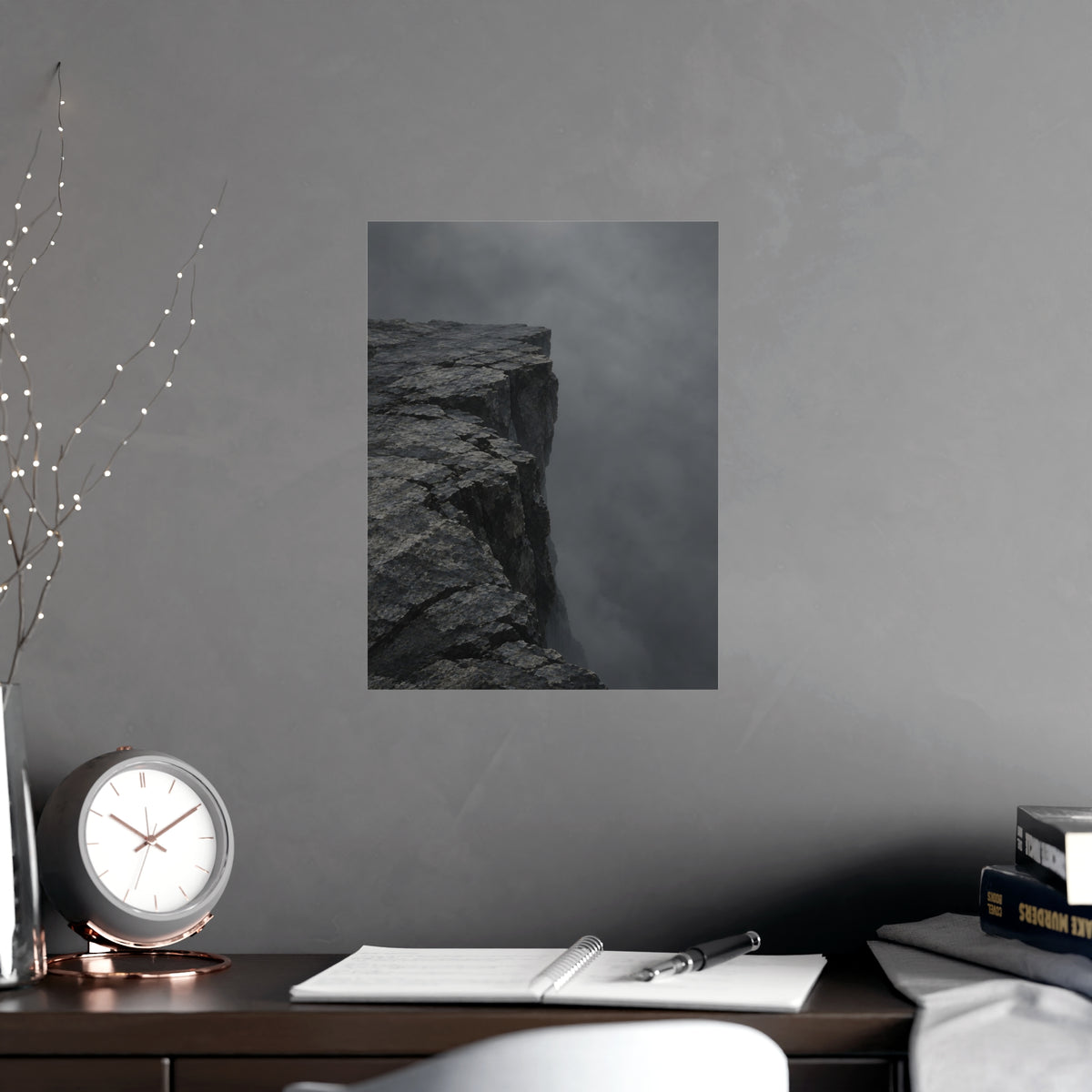 The Brink — the brink, shown framed on a wall