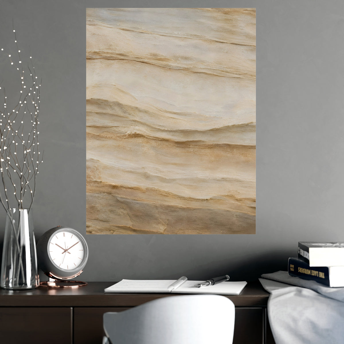 Sandstone Layers — sandstone layers, shown framed on a wall