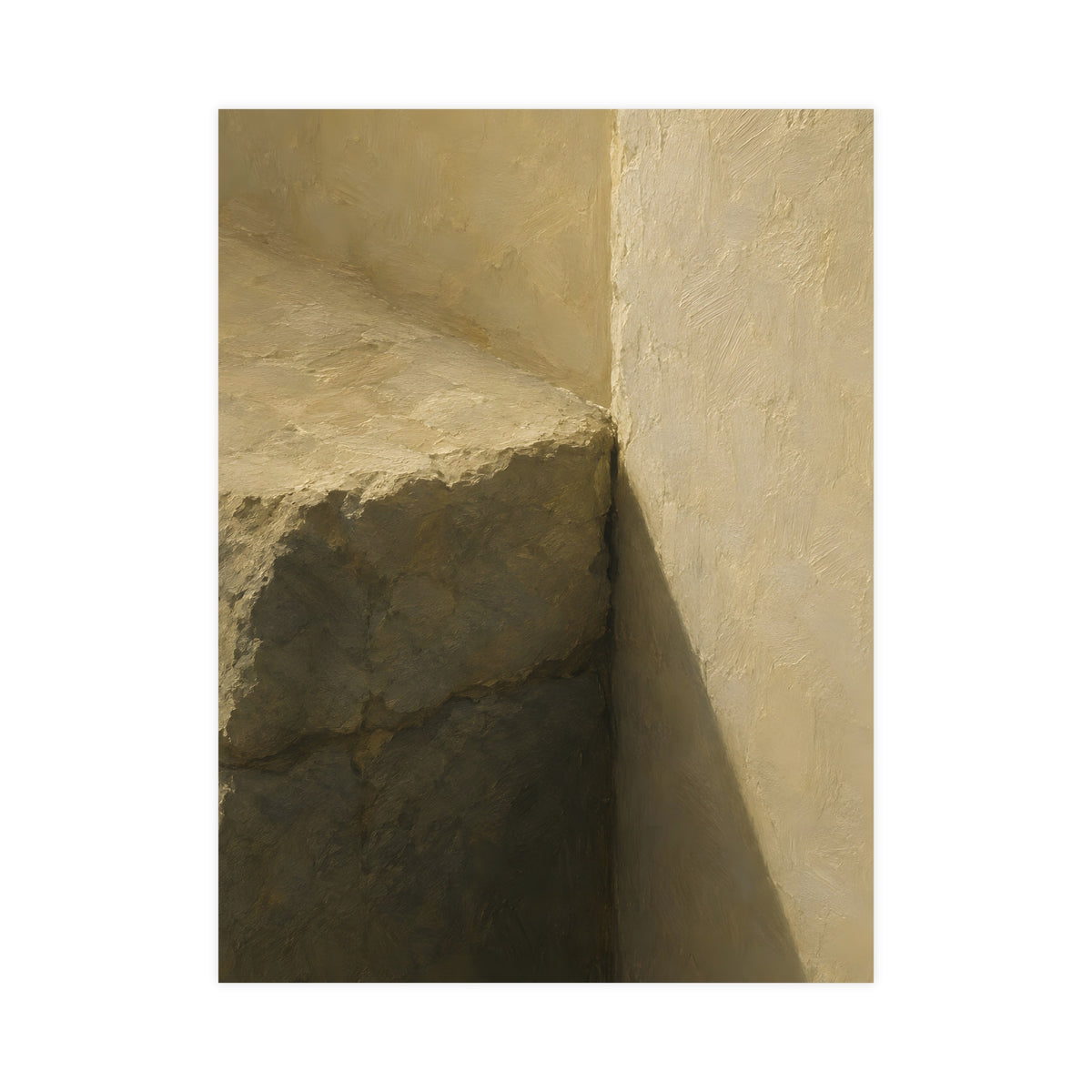 Stone into Plaster — stone into plaster, 18x24 in print