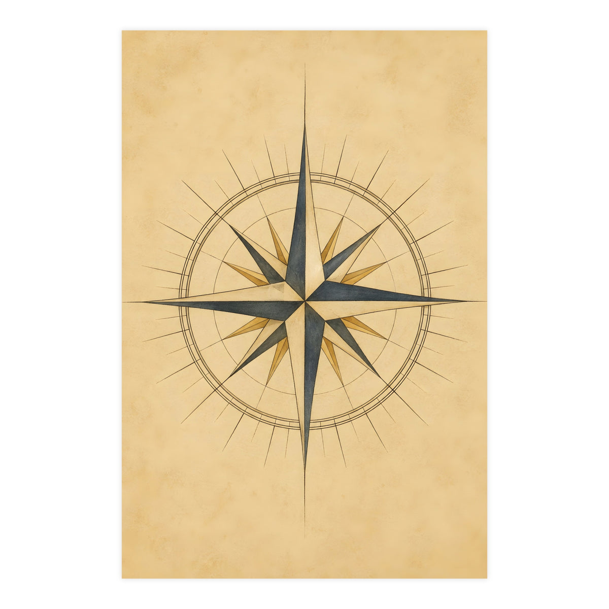 Compass Rose — compass rose, 24x36 in print