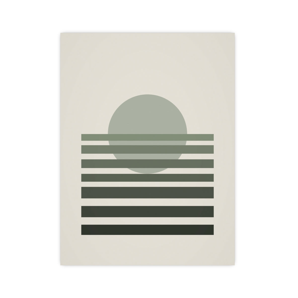 Sage Neutral Sunset Boho Wall Art — sunset in a sage neutral palette, 12x16 in print