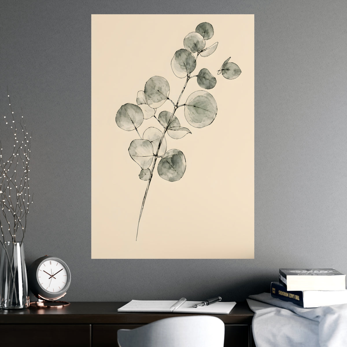 Eucalyptus — eucalyptus, shown framed on a wall