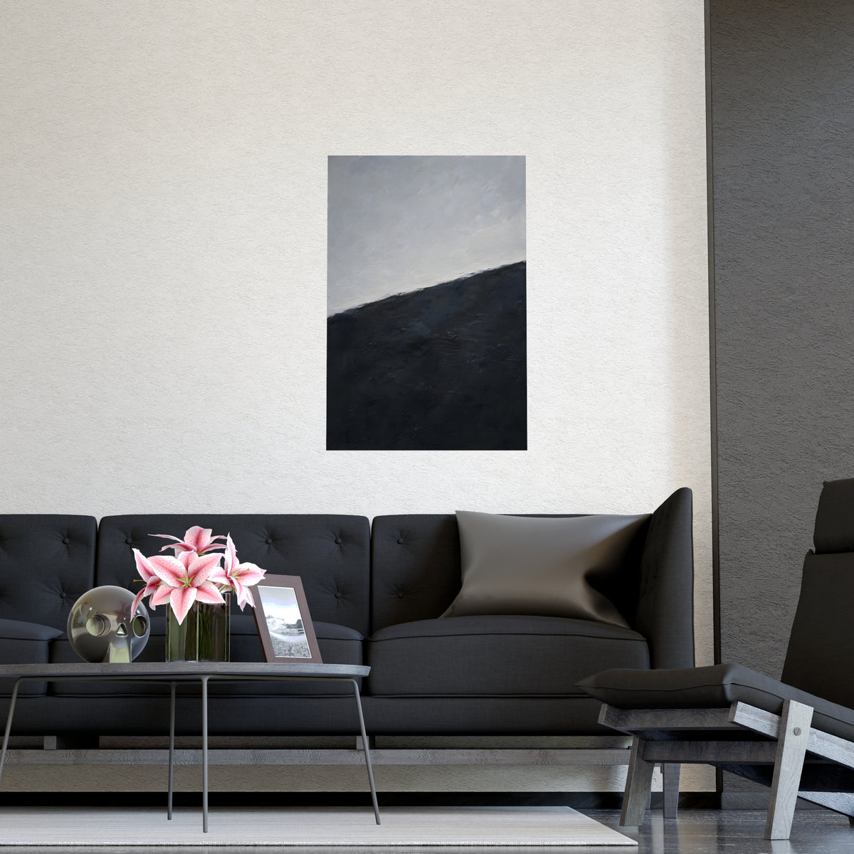 Snow Line — snow line, shown framed on a wall