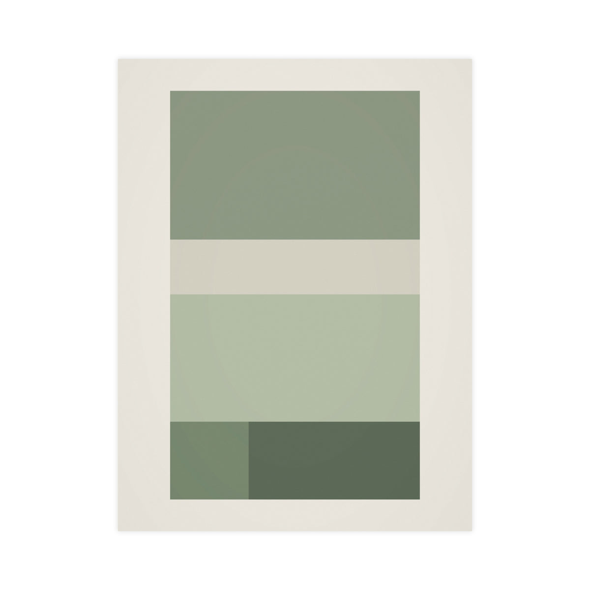 Sage Neutral Blocks Boho Wall Art — blocks in a sage neutral palette, 18x24 in print