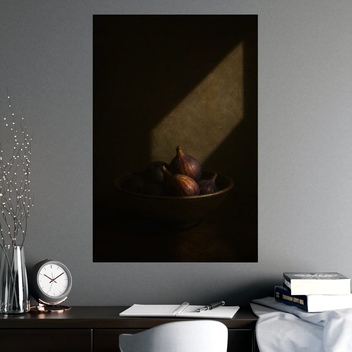 A Slit of Light — a slit of light, shown framed on a wall