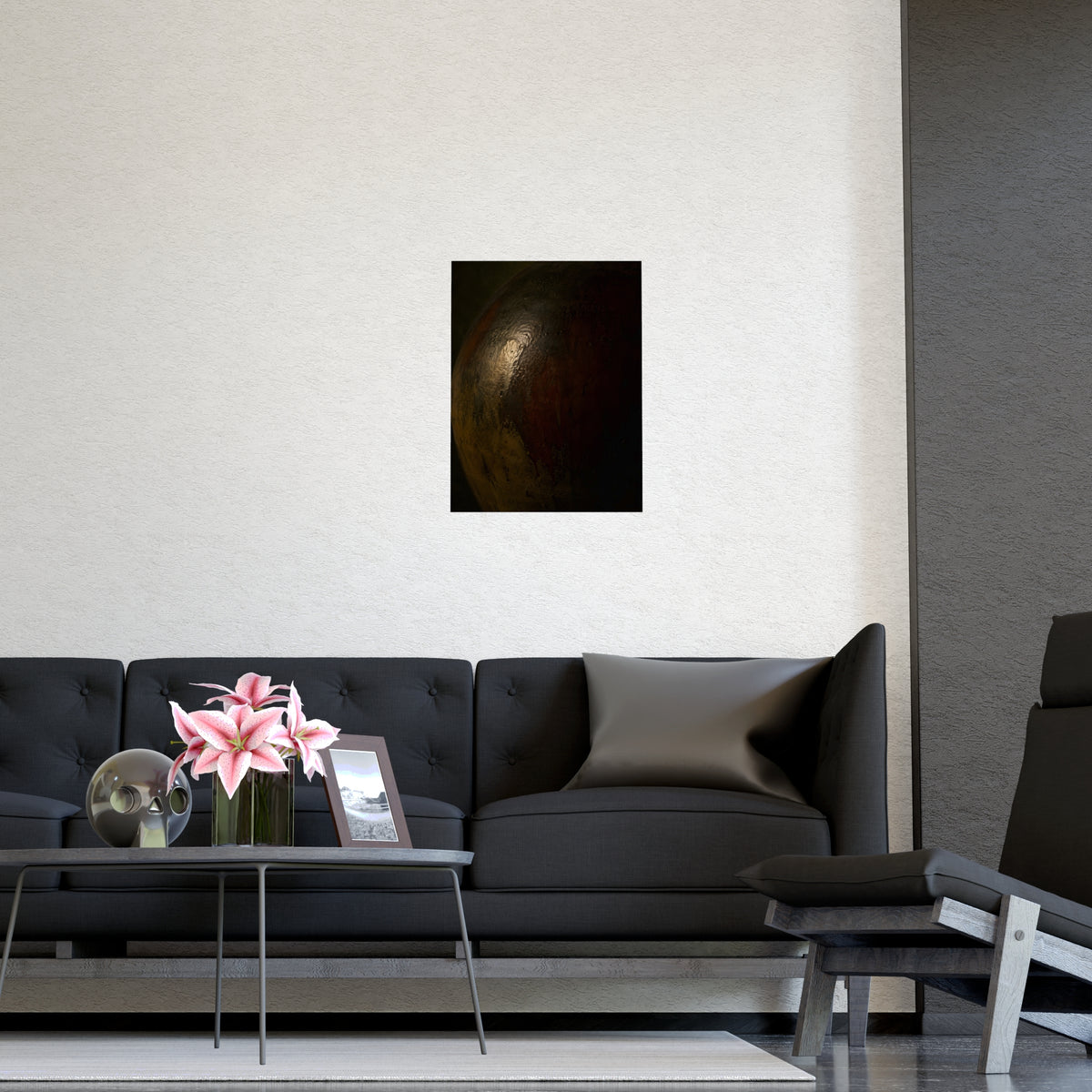 Too Close to See — too close to see, shown framed on a wall