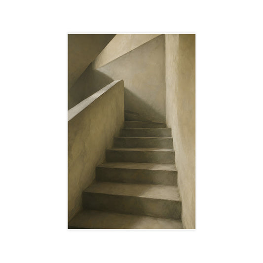 Concrete Stairwell — concrete stairwell, 11x17 in print
